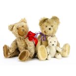 Two Diem teddy bear 1950s, one with frosted brown mohair —13in. (33cm.) high (some wear and