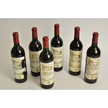 Six bottles of French red wine, all Chateau Coufran c1986, with original seals intact, 750ml (6)