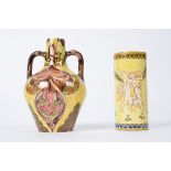 Della Robbia Pottery (Birkenhead 1894-1906), a twin handled sgraffito vase with Arabesque style