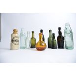 A small quantity of old bottles, to include 'Lucas & Co Leamington', 'R.M. Bird & Co Stratford on