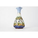 Giovanni Carlo Manzoni of the Minerva Art Ware Manufacturers, a vase with pinched rim, and