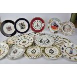 A collection of contemporary collectors plates, predominantly with military commemorative subject