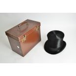 A late 19th/early 20th Century top hat 'Lincoln Bennett & Co of Sackville Street Piccadilly',