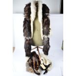 Five 20th Century furs, to include mink marmot and silver fox tails (5)