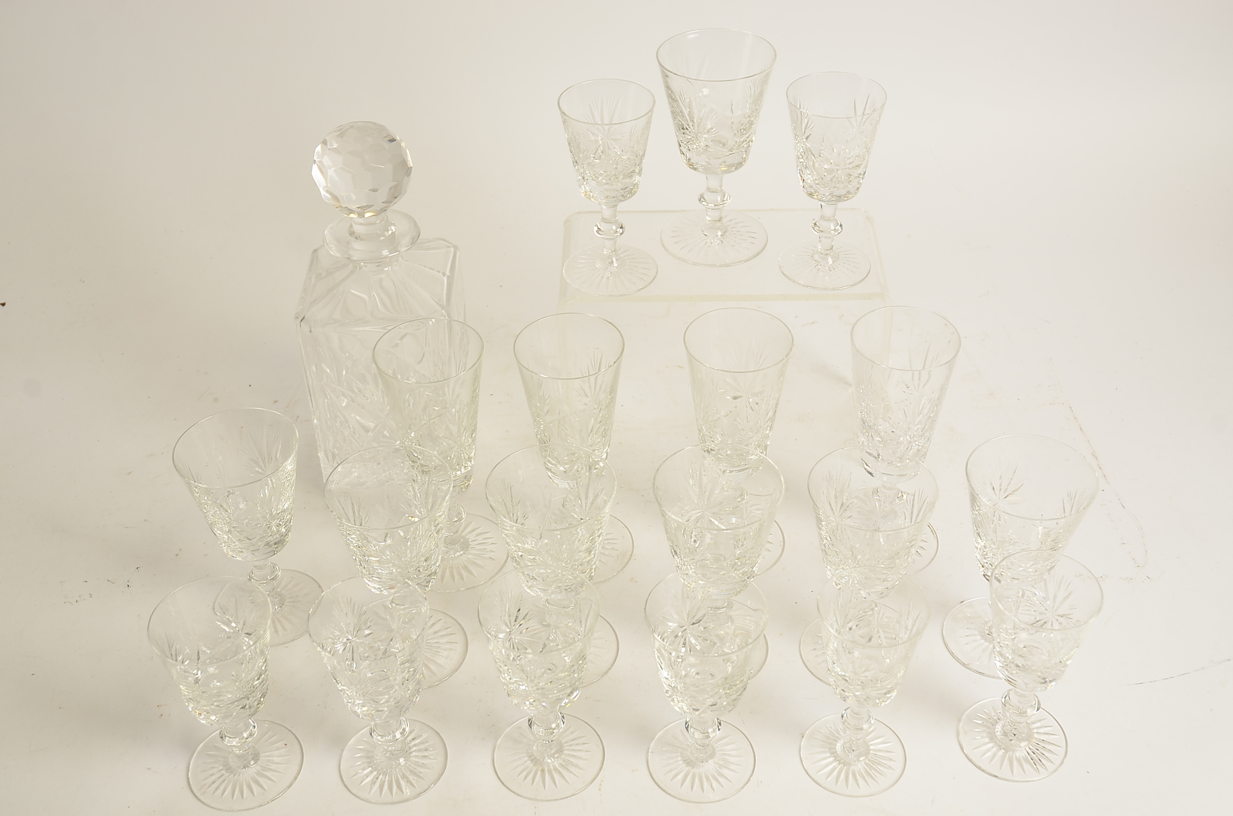 A large quantity of lead crystal drinking glasses, in three different shapes including tumblers ( - Image 2 of 3