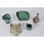 A small quantity of British pottery, to include a stoneware ovoid vase with high fired lustrous