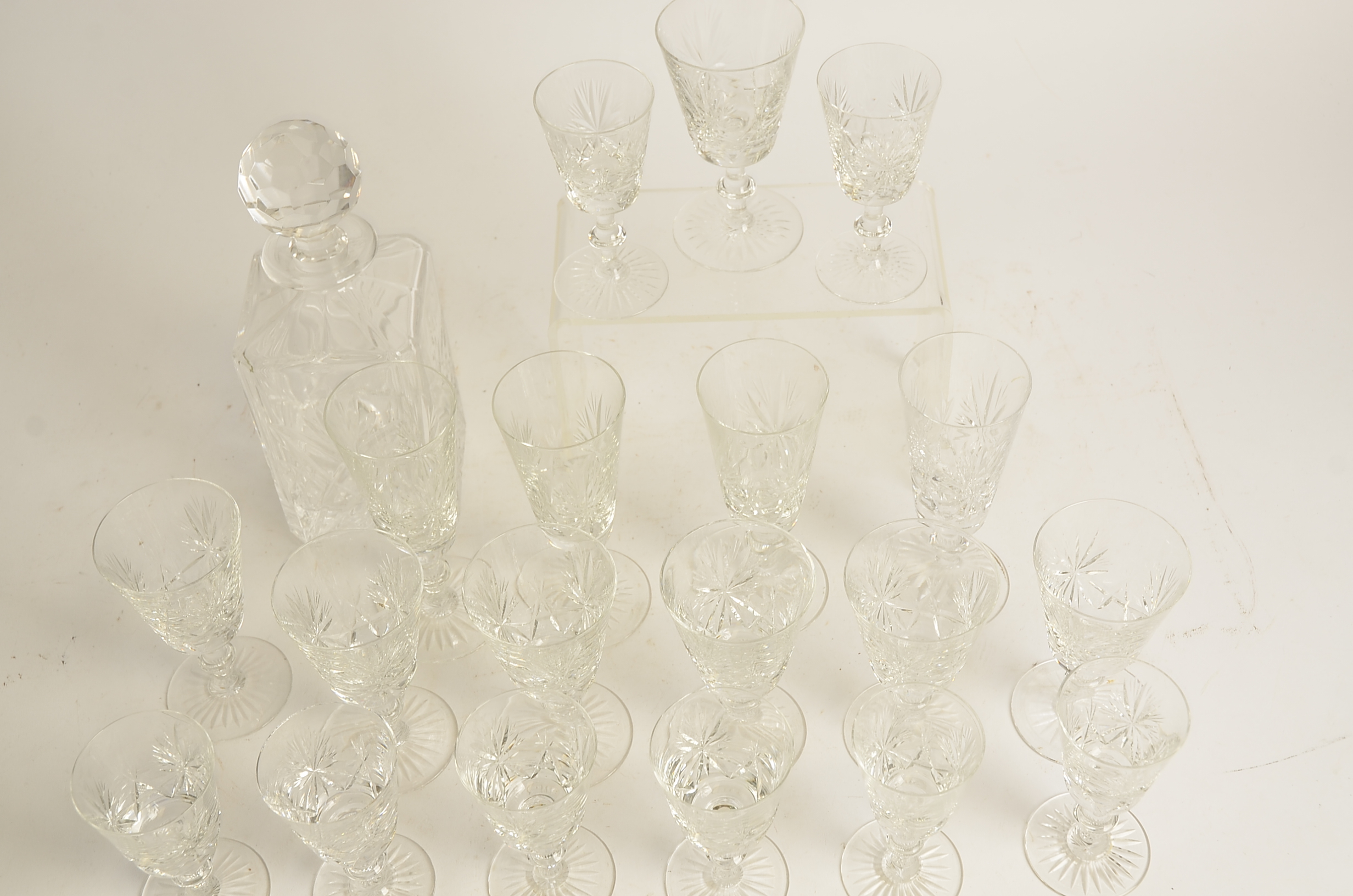 A large quantity of lead crystal drinking glasses, in three different shapes including tumblers ( - Image 3 of 3