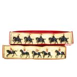 Britains post WW2 boxed sets of mounted figures comprising 1343 Royal Horse Guards (Winter Capes),