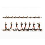 Noris 48mm figures comprising 19th Century French (15), and Bavarian ? Infantry (12), French (6)