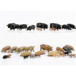 Lot of hollow cast lead pigs and piglets mainly Britains but also Hill, Crescent, Timpo etc, F-G, (