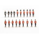 Britains loose At Present figures comprising 'Set 206 Warwickshire Regiment' (Officer and 8 men)