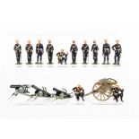 Noris 60mm scale Artillery figures comprising of both Horse and Field Artillery personnel, Horse