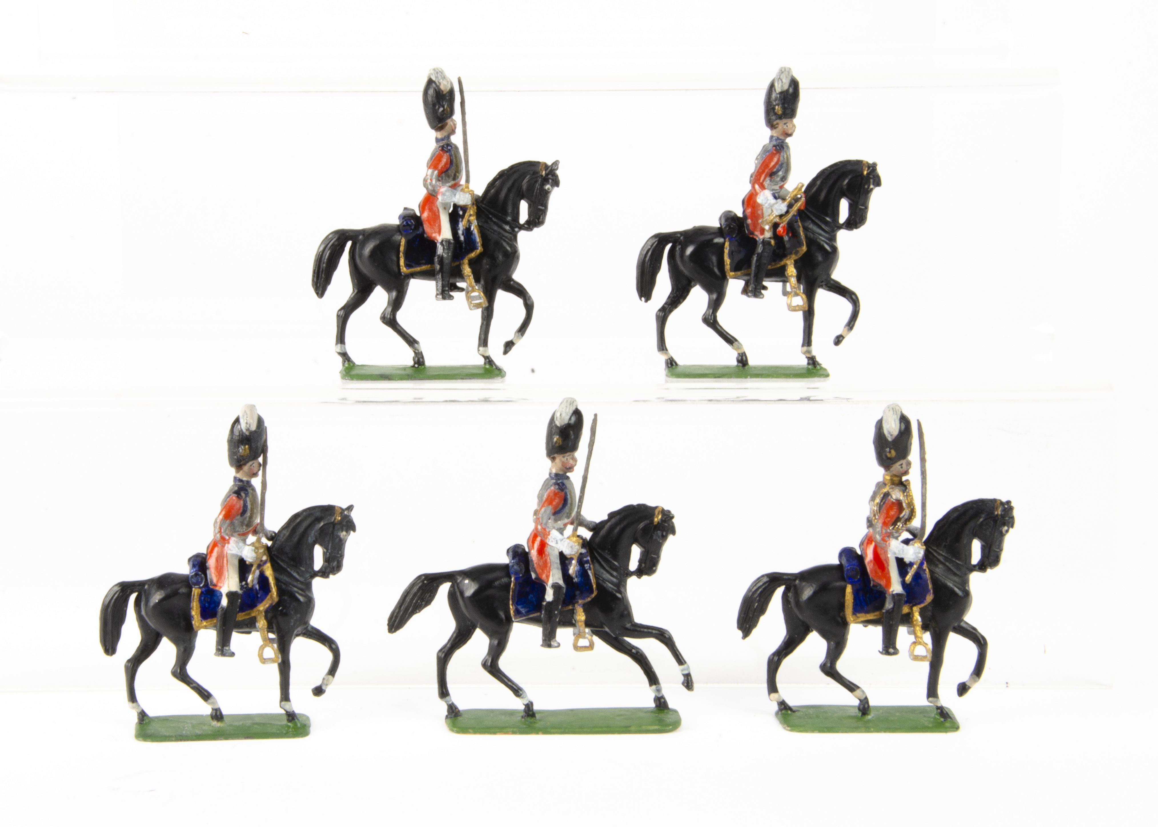 Fine Noris 50mm scale British Napoleonic Cavalry with separately cast accessories, saddles, - Image 2 of 2