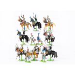 Britains Deetail Champion mounted (12) and foot (15) Knights, a few incomplete, but with a bag of