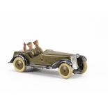 Britains loose pre-WW2 version Army Staff Car, set 1448, missing screen and one headlamp,