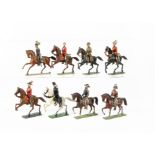 Noris 50mm mounted Boer War-period British officers (5), including Redvers Buller on white horse,