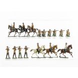 Noris 48mm scale Boer Cavalry (6) and Infantry (10), complete with mounted officer and both