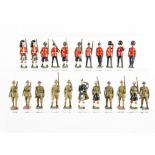 Britains loose figures from set 67 the 1st Madras Native Infantry (5), set 1542 New Zealand Infantry