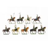 Noris (Gebrüder Heinrich) 54mm German 19th Century Cavalry, consisting of lancers (6), officer,