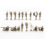 Britains loose British Army bandsmen from set 1290 (11) G, a Finnish skier, complete but worn with
