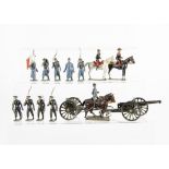 Mignot 1930s version French troops comprising of marching horizon blue WW1 troops (24 inc 2