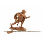 Roy Selwyn-Smith original wax master for Selwyn Miniatures foot knight advancing with lance,