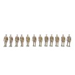 Britains Royal Tank Regiment from 2nd - empty handed version - set 1250, consisting of officers (