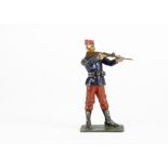 Heyde 116mm high shooting figure of a 19th Century French infantryman, not working, head seems to be