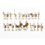 Heyde 52mm (size 2) Romans soldiers, 3 heads and 3 plumes missing, one bent base, otherwise G, (