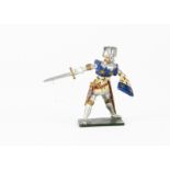 Richard Courtenay No. 3 foot knight figure with moveable visor, Sir John de Clinton, unmarked,