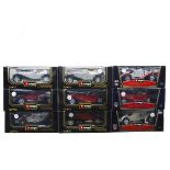 1:18 and 1:20 Scale Vintage Mercedes Benz and Jaguar by Burago, nine boxed models comprising,