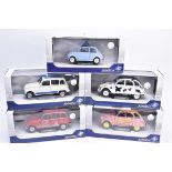 Solido 1:18 Scale Small Continental Cars, five boxed examples, Citroen 2CV6s S1850021 Cochonou and