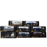 1:18 Scale Modern British and Continental Cars by Maisto, a boxed group of eight comprising