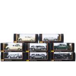 1:18 Scale Vintage British and German Cars by Maisto, a boxed group of eight comprising 31833 Jaguar