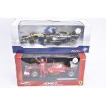 Hotwheels and Solido 1:18 Scale Formula Models, two boxed examples Hotwheels BBW94 Limited Edition