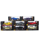 1:18 Scale Modern Sports Cars by Maisto, eight boxed models comprising, 31832 Dodge Viper GTS, 31829