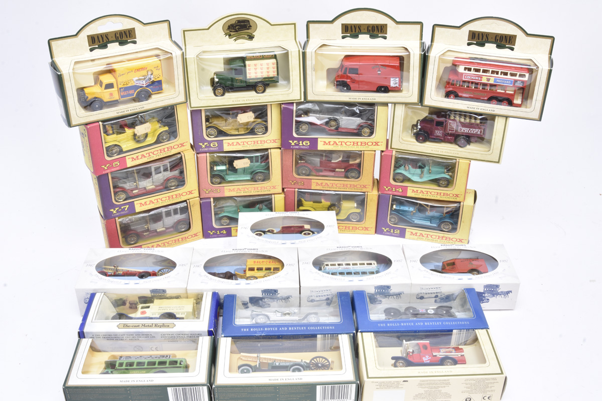 Matchbox Models of Yesteryear and Lledo Days Gone, a boxed collection of vintage vehicles