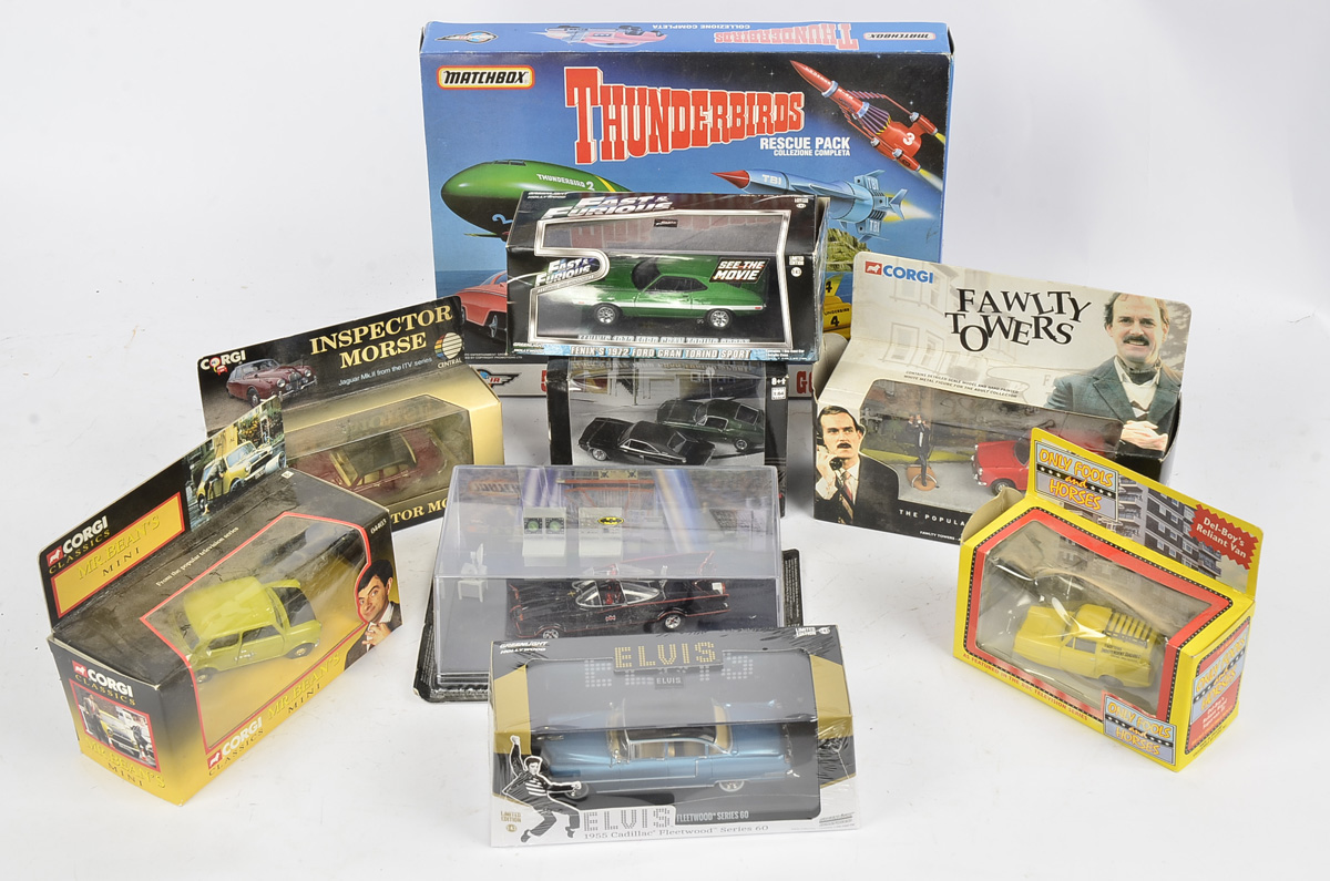 Diecast Models From Music TV and Film, a boxed group including Matchbox Thunderbird TB-700 Rescue