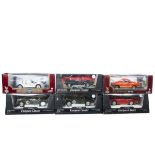 1:18 Scale Classic European Cars, six boxed models comprising Road Legends 921981966 VW Karmann Ghia