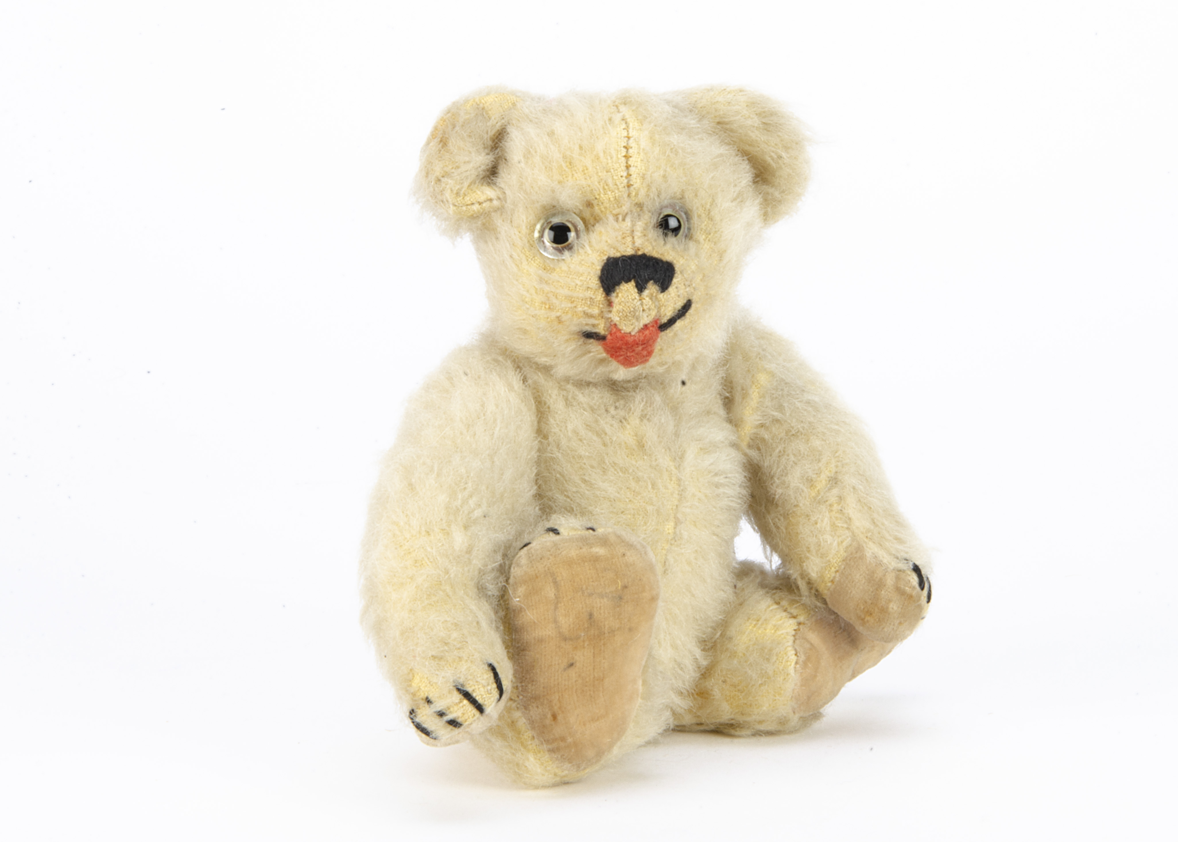 Bear Cub a rare Moritz Pappe teddy bear cub 1930s, with cream wool plush, clear and black glass eyes - Image 2 of 2