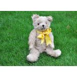 Larry a Joy Toys (Australia) teddy bear 1940s, with beige mohair, orange and black glass eyes,