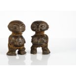 Two South Cameroon wooden Pygmy figures, height 19cm (2)