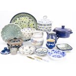 A quantity of contemporary stoneware and earthenware glazed decorative homeware, mostly from