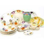 A quantity of Art Deco dinner and teaware, including a part Wilkinsons England honey glazed Japonica