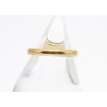 A 22ct gold court shaped wedding band, M 1/2, 4.8g