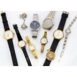 A collection of ten watches, including an Avia automatic and a Paul Jobin manual wind, both appear