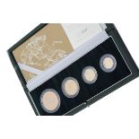 A modern Royal Mint United Kingdom Gold Proof Four Coin Sovereign Collection set, dated for 2004,