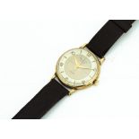 A 1960s Rotary 9ct gold cased gentleman's wristwatch, 32mm, gilt dial, 17 jewel movement, appears to