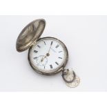 A Victorian silver full hunter pocket watch by W.H. Egbert, 48mm, London 1879, appears to run,