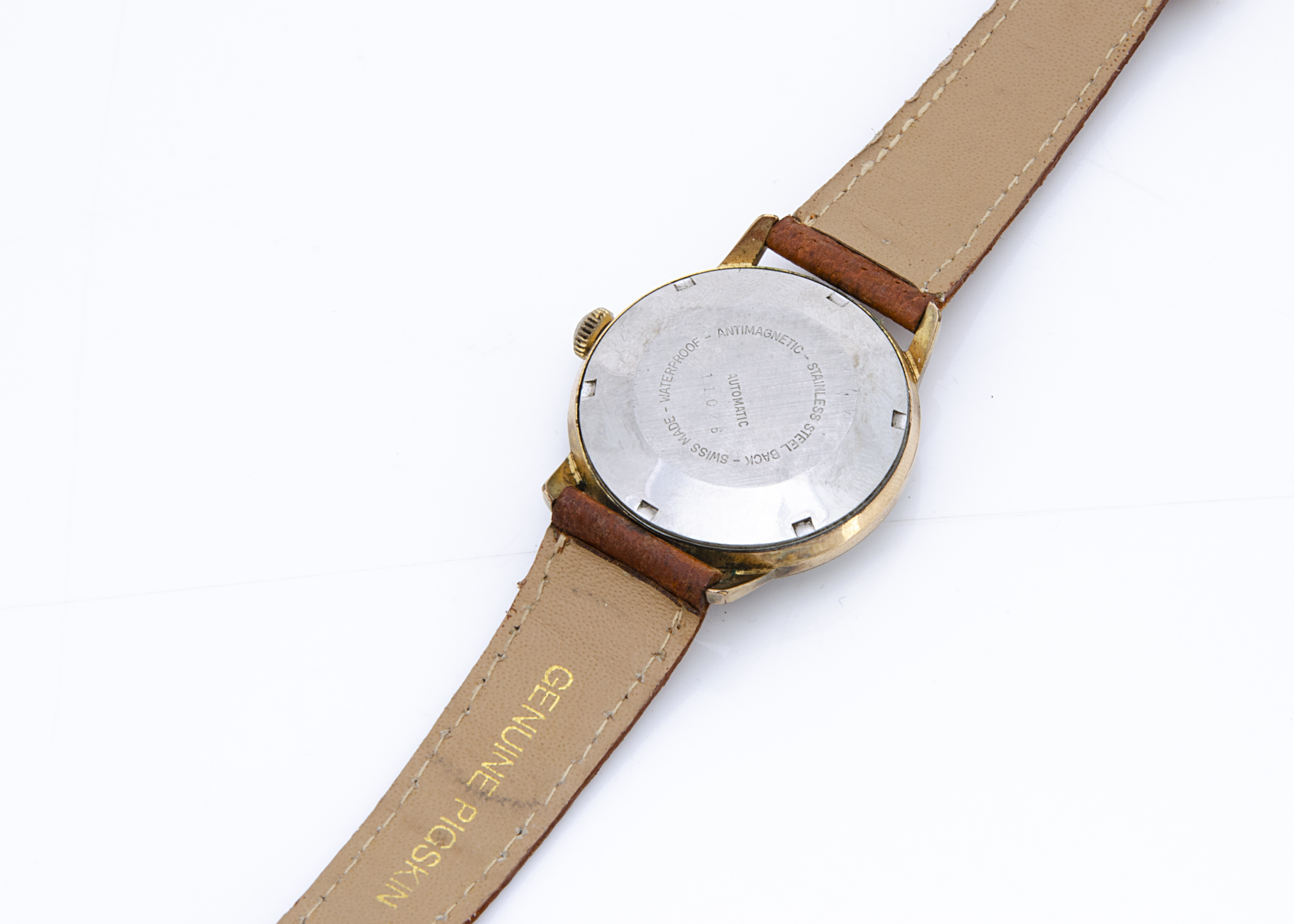 A c1960s Systema automatic gentleman's wristwatch, 33mm gold plated case with stainless steel back - Image 2 of 5